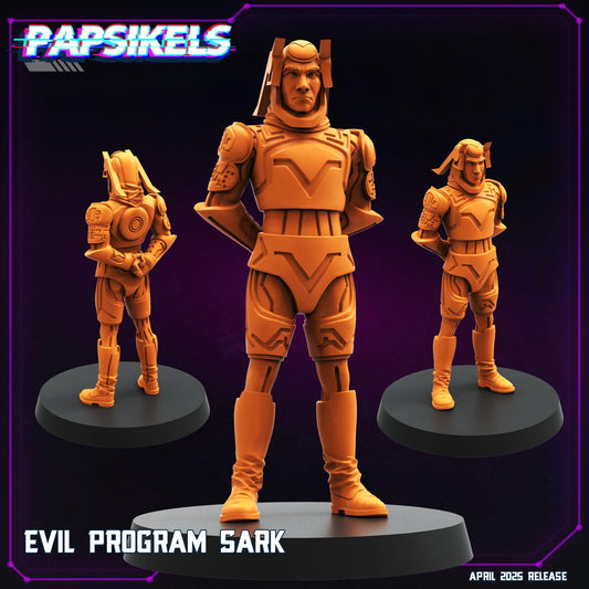 Evil program Sark - Resin Miniature - Tabletop miniature - Fantasy Miniature - 32mm - D&D - Sci-fi Miniature - Papsikel