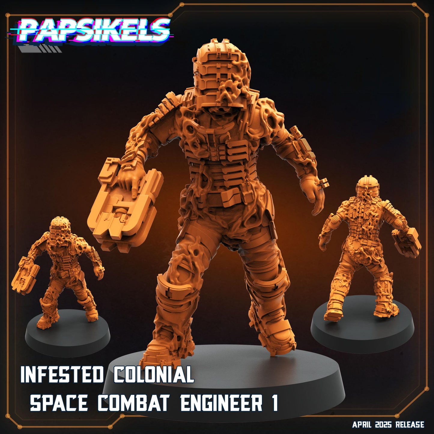 Infested colonial -  Resin Miniature - Tabletop  miniature - Fantasy Miniature - 32mm - D&D -  Sci-fi Miniature - Papsikel