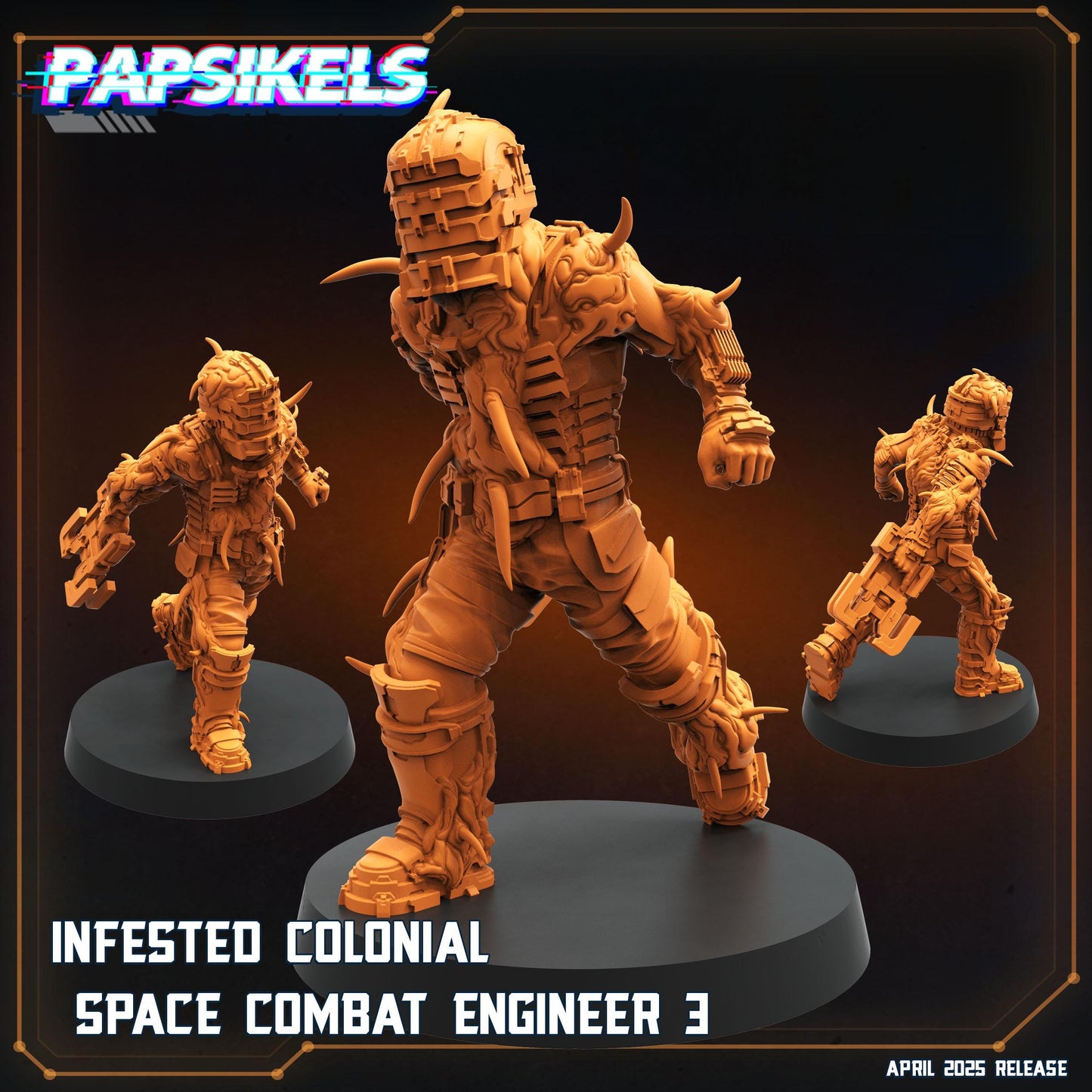 Infested colonial -  Resin Miniature - Tabletop  miniature - Fantasy Miniature - 32mm - D&D -  Sci-fi Miniature - Papsikel