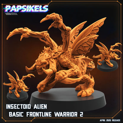 Insectoid Basic frontline warrior -  Resin Miniature - Tabletop  miniature - Fantasy Miniature - 32mm - D&D -  Sci-fi Miniature - Papsikel