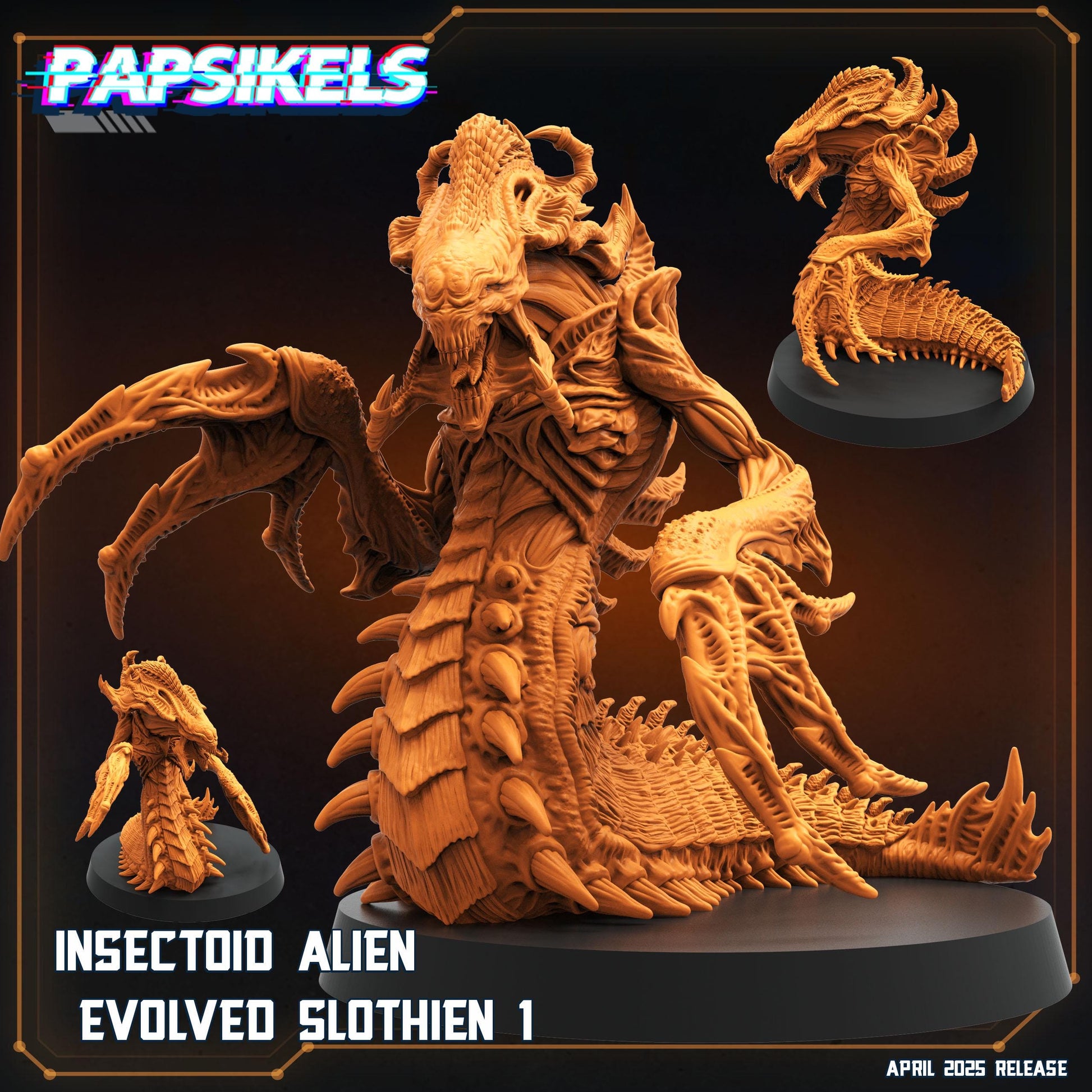 Infested Alien Evolved - Resin Miniature - Tabletop miniature - Fantasy Miniature - 32mm - D&D - Sci-fi Miniature - Papsikel