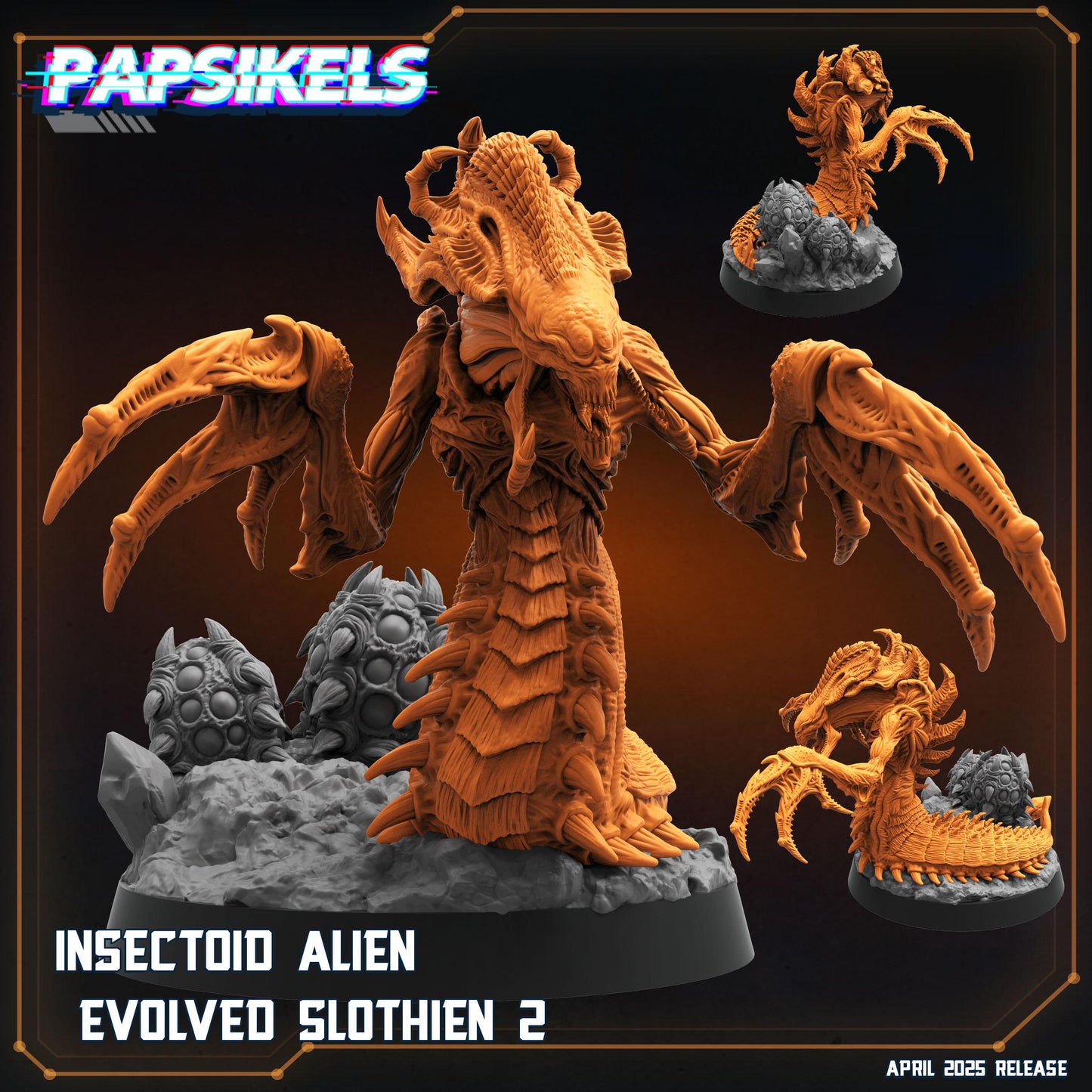 Infested Alien Evolved -  Resin Miniature - Tabletop  miniature - Fantasy Miniature - 32mm - D&D -  Sci-fi Miniature - Papsikel
