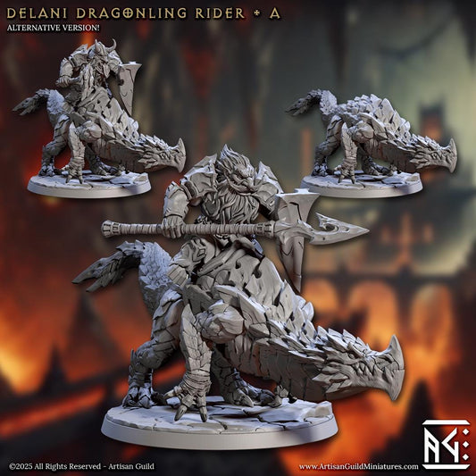 Dragonling Riders - 3D Printed Miniature - Fantasy Miniature -Tabletop  Miniature - Tabletop Miniature - D&D - Artisan Guild DnD