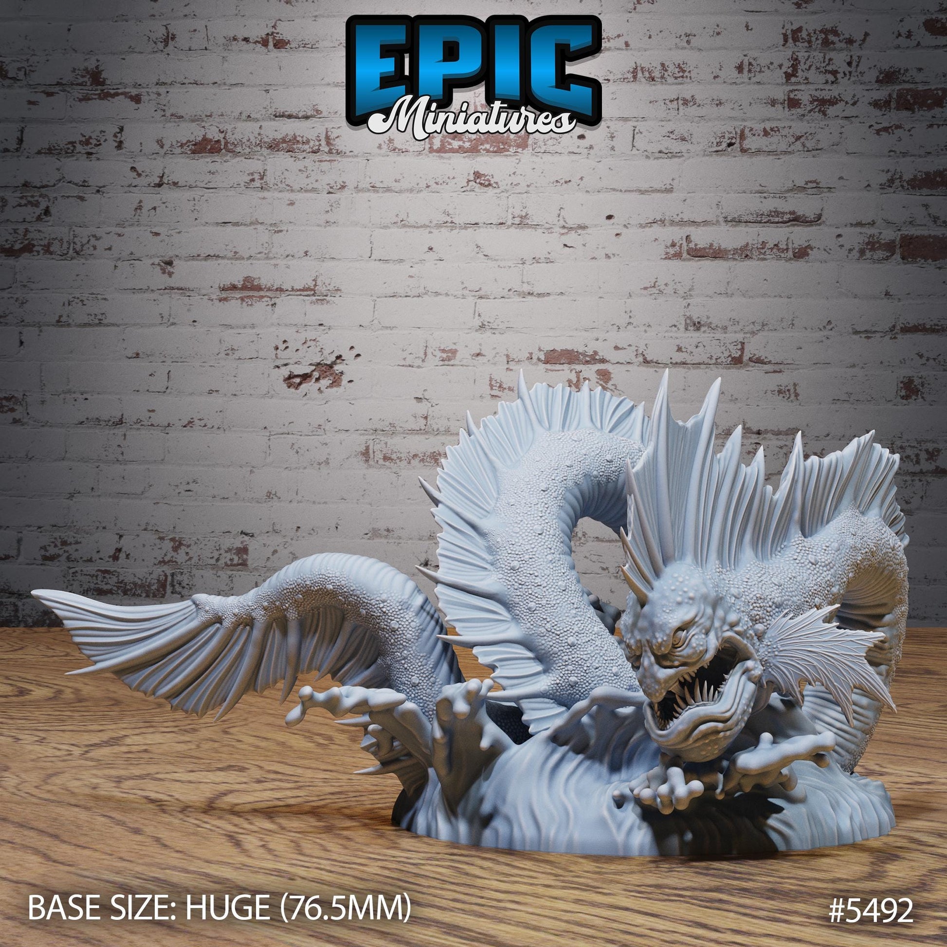 Deep Sea Serpent - Resin Miniature - Tabletop miniature - Fantasy Miniature - 32mm - D&D - Sci-fi Miniature - Rescale