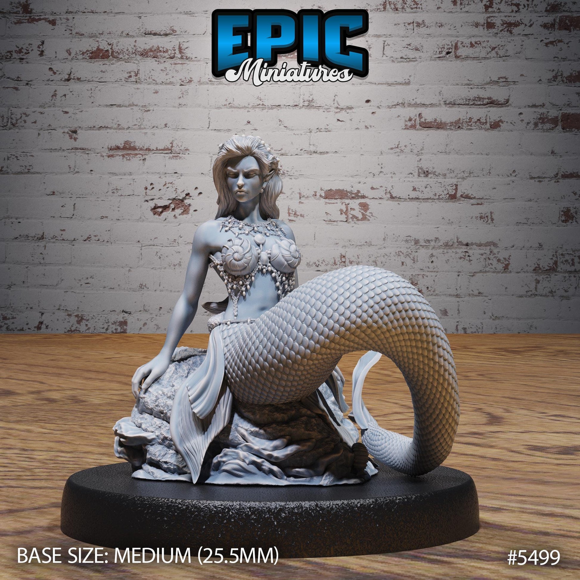 Marmaid - Resin Miniature - Tabletop miniature - Fantasy Miniature - 32mm - D&D - Sci-fi Miniature - Rescale