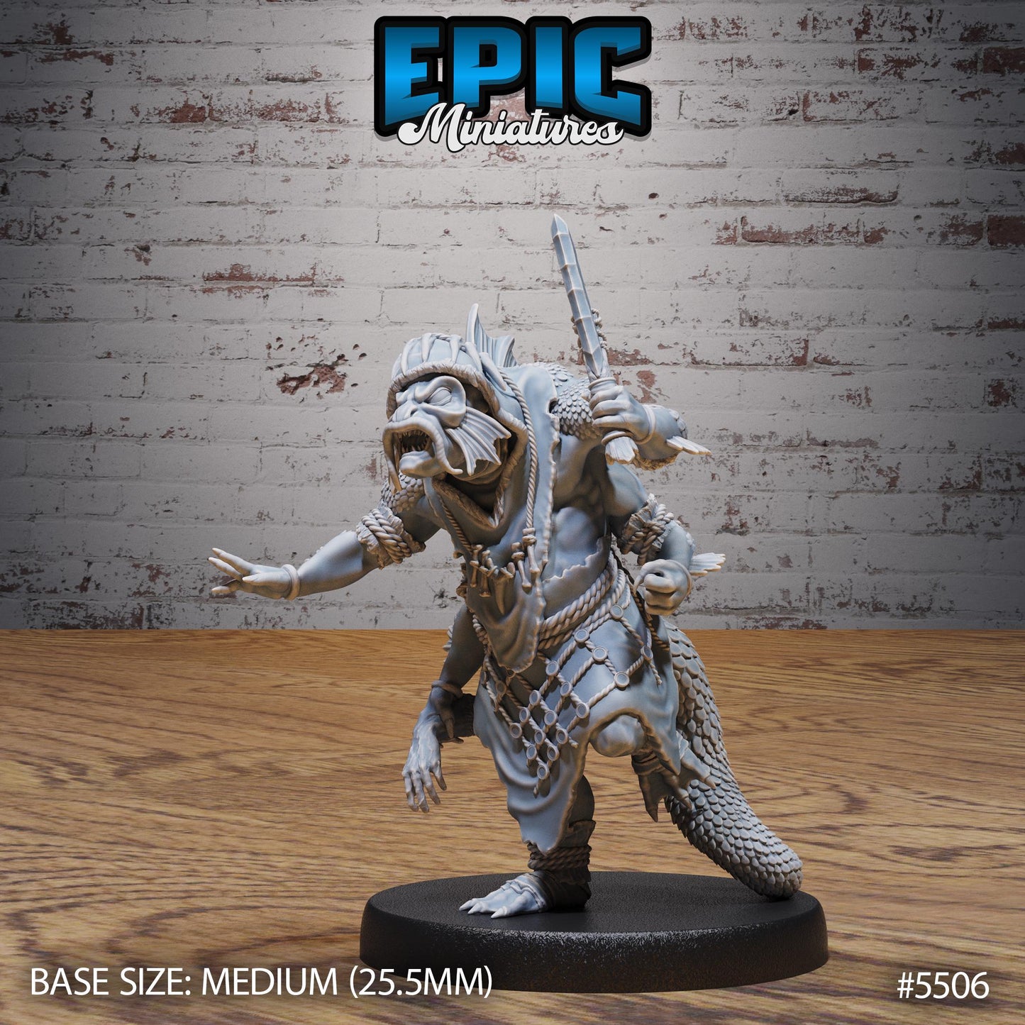 Fishfolk 2 -  Resin Miniature - Tabletop  miniature - Fantasy Miniature - 32mm - D&D -  Sci-fi Miniature - Rescale