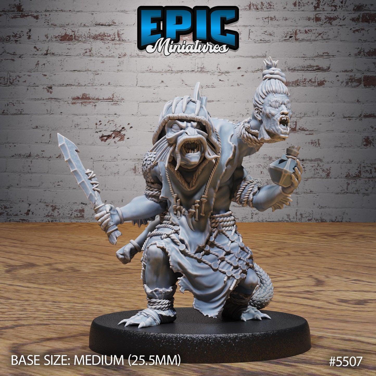 Fishfolk 2 -  Resin Miniature - Tabletop  miniature - Fantasy Miniature - 32mm - D&D -  Sci-fi Miniature - Rescale