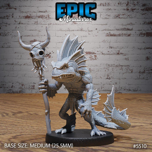 Fishfolk 3 -  Resin Miniature - Tabletop  miniature - Fantasy Miniature - 32mm - D&D -  Sci-fi Miniature - Rescale