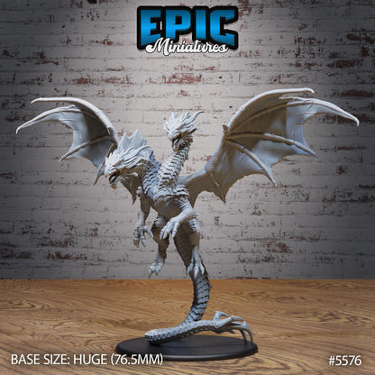 Two Head Dragon -  Resin Miniature - Tabletop  miniature - Fantasy Miniature - 32mm - D&D -  Sci-fi Miniature - Rescale