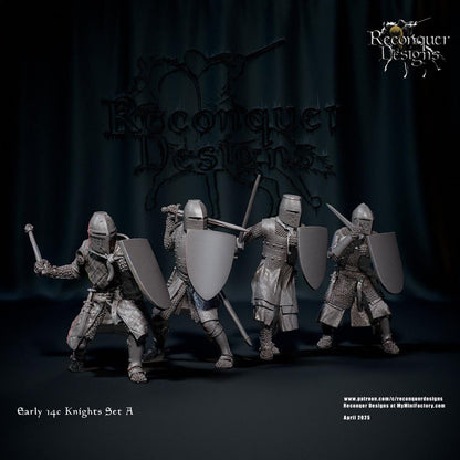 Early Knights  -  Resin Miniature - Tabletop  miniature - Medieval Miniature - 28mm