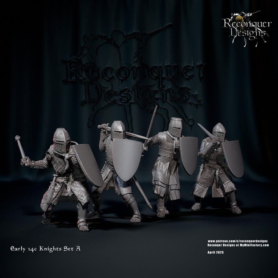 Early Knights - Resin Miniature - Tabletop miniature - Medieval Miniature - 28mm