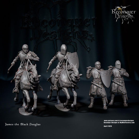 Sir James Douglas 28mm - Resin Miniature - Tabletop miniature - Medieval Miniature - 28mm