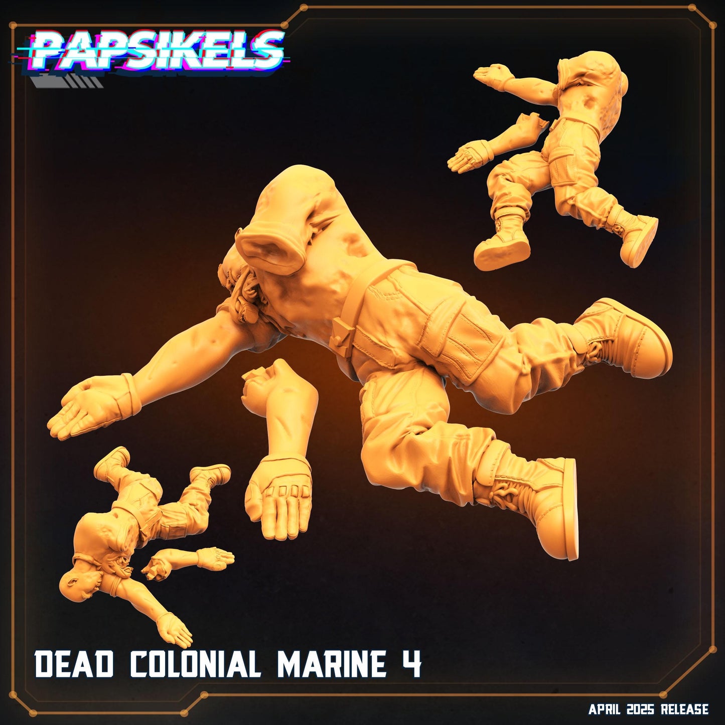 Dead Colonial Marines - Resin Miniature - Tabletop miniature - Fantasy Miniature - 32mm - D&D - Sci-fi Miniature - Papsikel