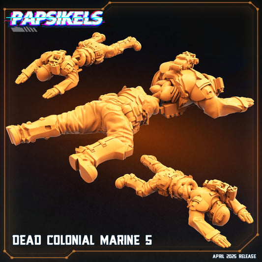 Dead Colonial Marines -  Resin Miniature - Tabletop  miniature - Fantasy Miniature - 32mm - D&D -  Sci-fi Miniature - Papsikel