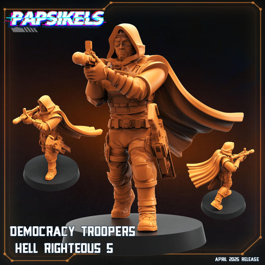 Democracy troopers hell righteous -  Resin Miniature - Tabletop  miniature - Fantasy Miniature - 32mm - D&D -  Sci-fi Miniature - Papsikel