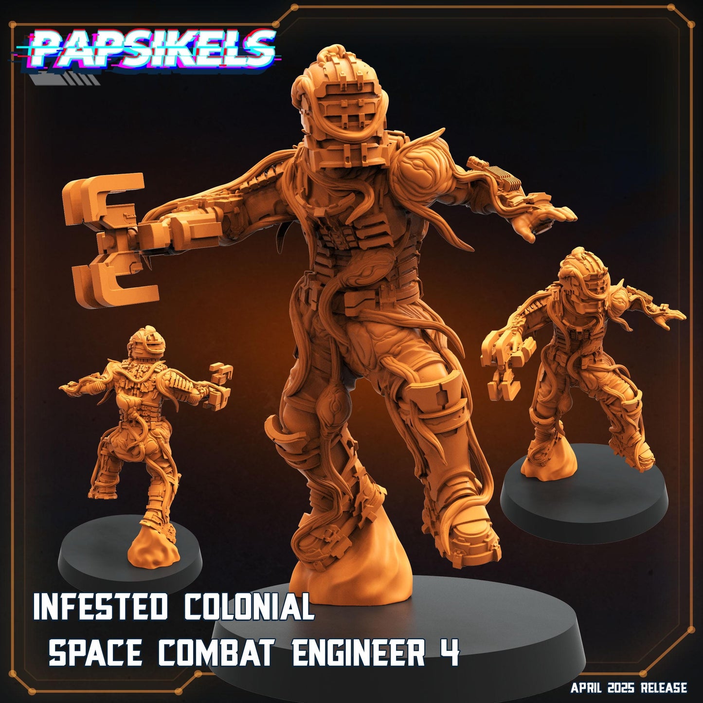 Infested colonial -  Resin Miniature - Tabletop  miniature - Fantasy Miniature - 32mm - D&D -  Sci-fi Miniature - Papsikel