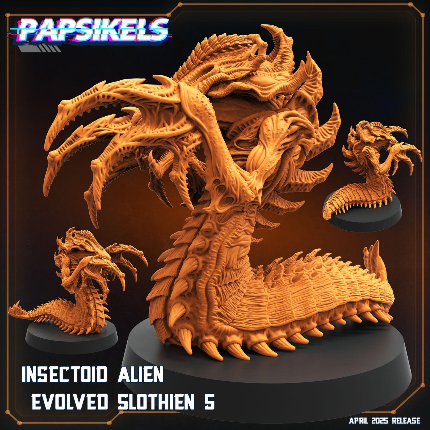 Infested Alien Evolved -  Resin Miniature - Tabletop  miniature - Fantasy Miniature - 32mm - D&D -  Sci-fi Miniature - Papsikel
