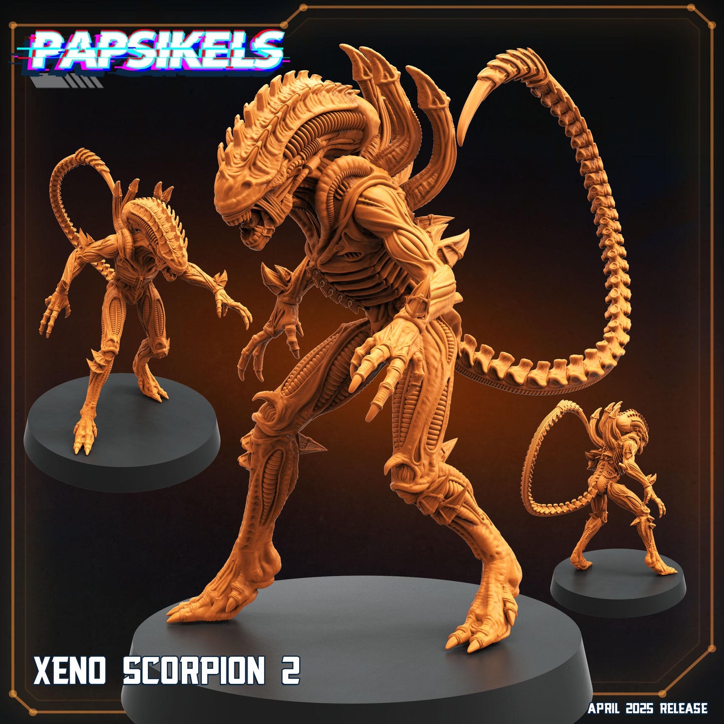 Xeno Scorpions - Resin Miniature - Tabletop miniature - Fantasy Miniature - 32mm - D&D - Sci-fi Miniature - Papsikel