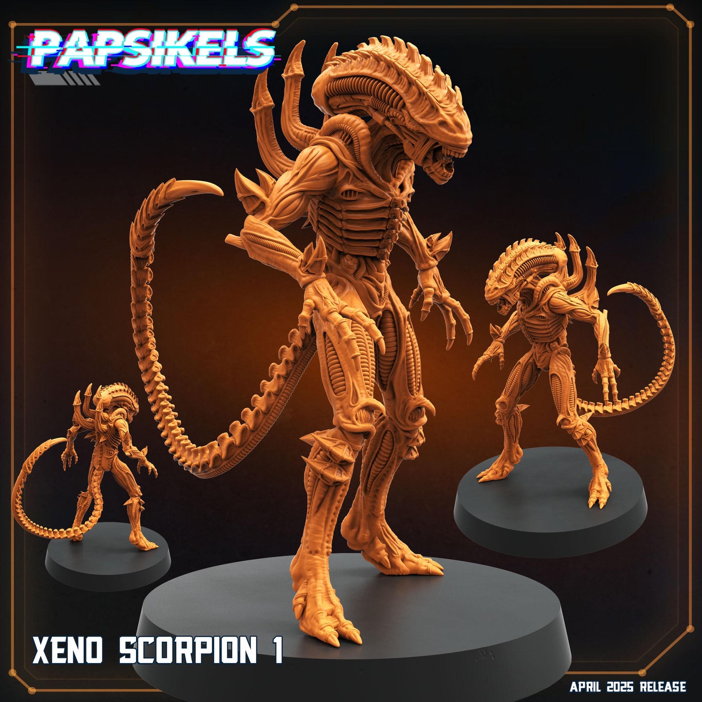 Xeno Scorpions - Resin Miniature - Tabletop miniature - Fantasy Miniature - 32mm - D&D - Sci-fi Miniature - Papsikel