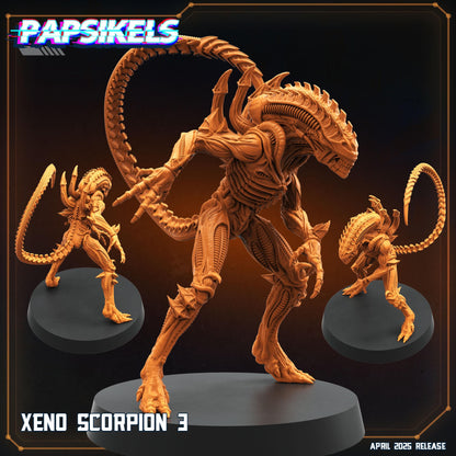 Xeno Scorpions -  Resin Miniature - Tabletop  miniature - Fantasy Miniature - 32mm - D&D -  Sci-fi Miniature - Papsikel