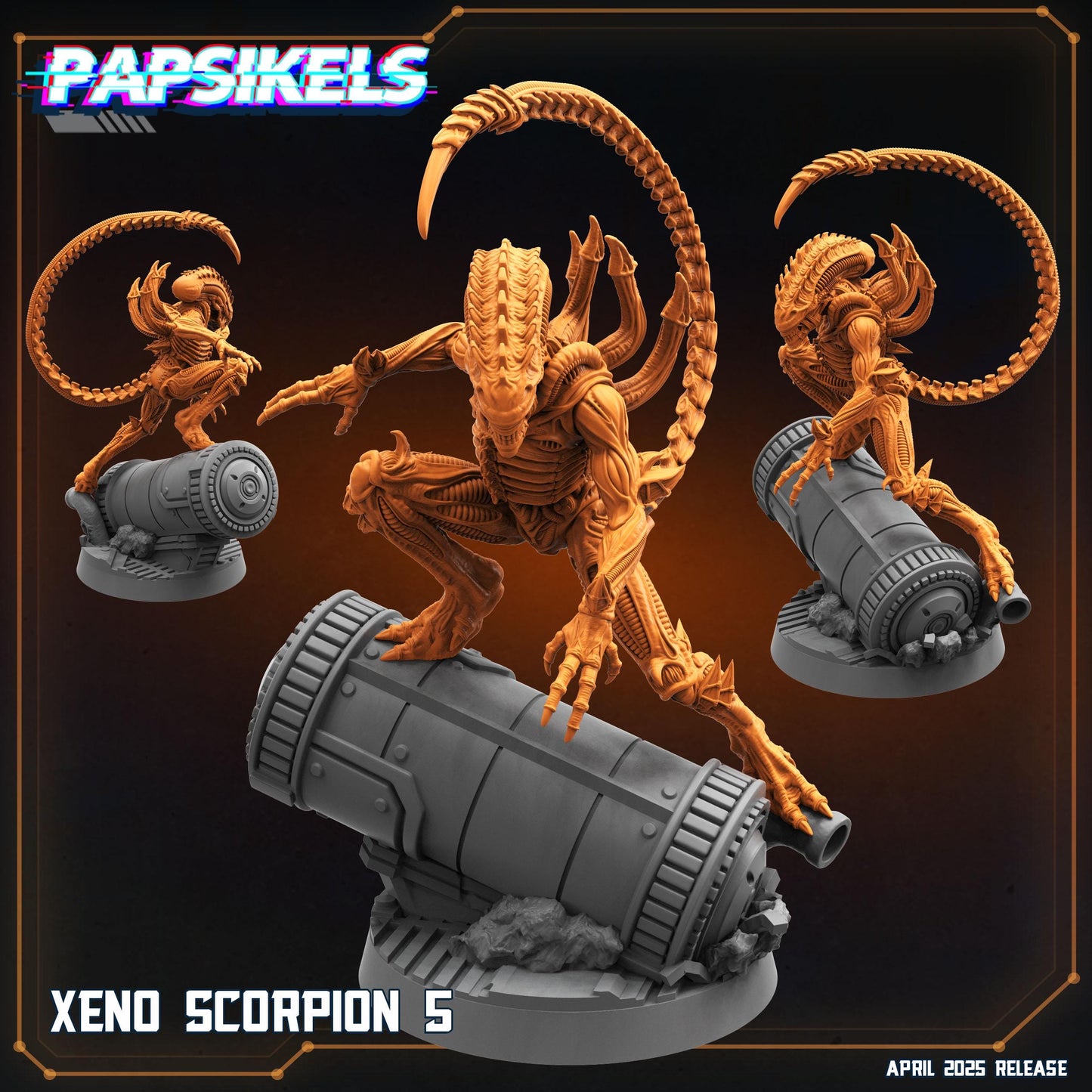 Xeno Scorpions -  Resin Miniature - Tabletop  miniature - Fantasy Miniature - 32mm - D&D -  Sci-fi Miniature - Papsikel