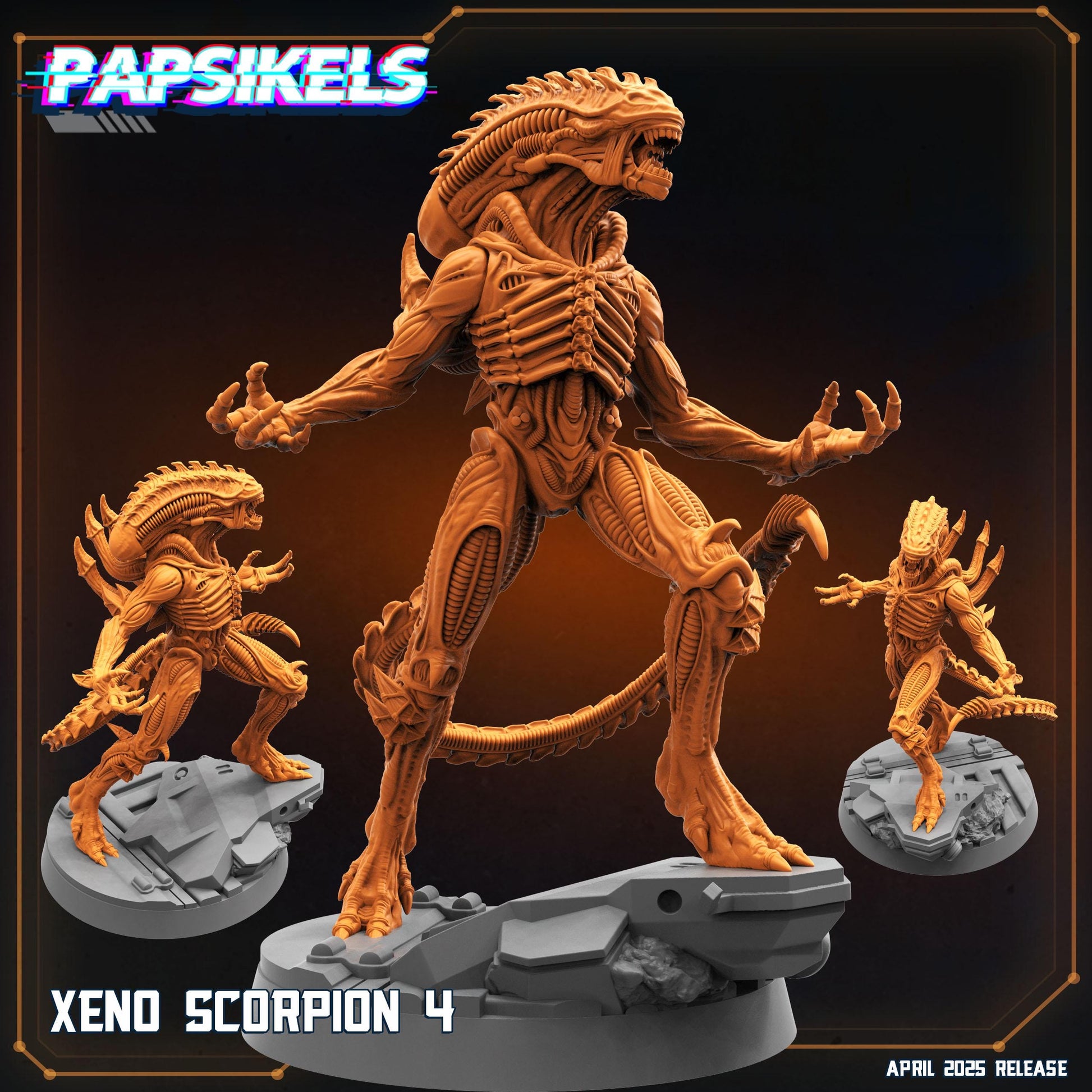 Xeno Scorpions - Resin Miniature - Tabletop miniature - Fantasy Miniature - 32mm - D&D - Sci-fi Miniature - Papsikel