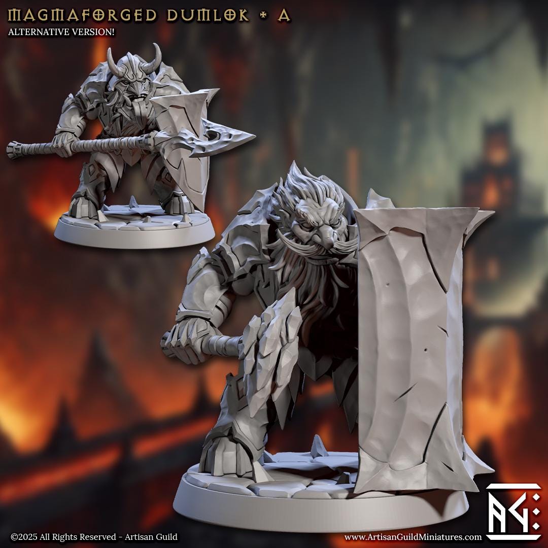 Dumlok - 3D Printed Miniature - Fantasy Miniature -Tabletop Miniature - Tabletop Miniature - D&D - Artisan Guild DnD