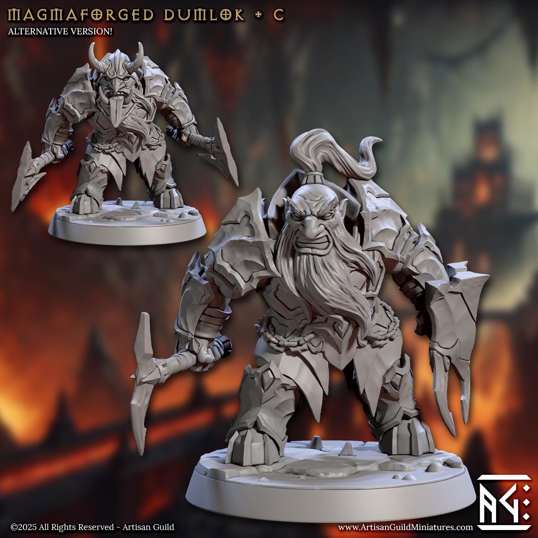 Dumlok - 3D Printed Miniature - Fantasy Miniature -Tabletop Miniature - Tabletop Miniature - D&D - Artisan Guild DnD