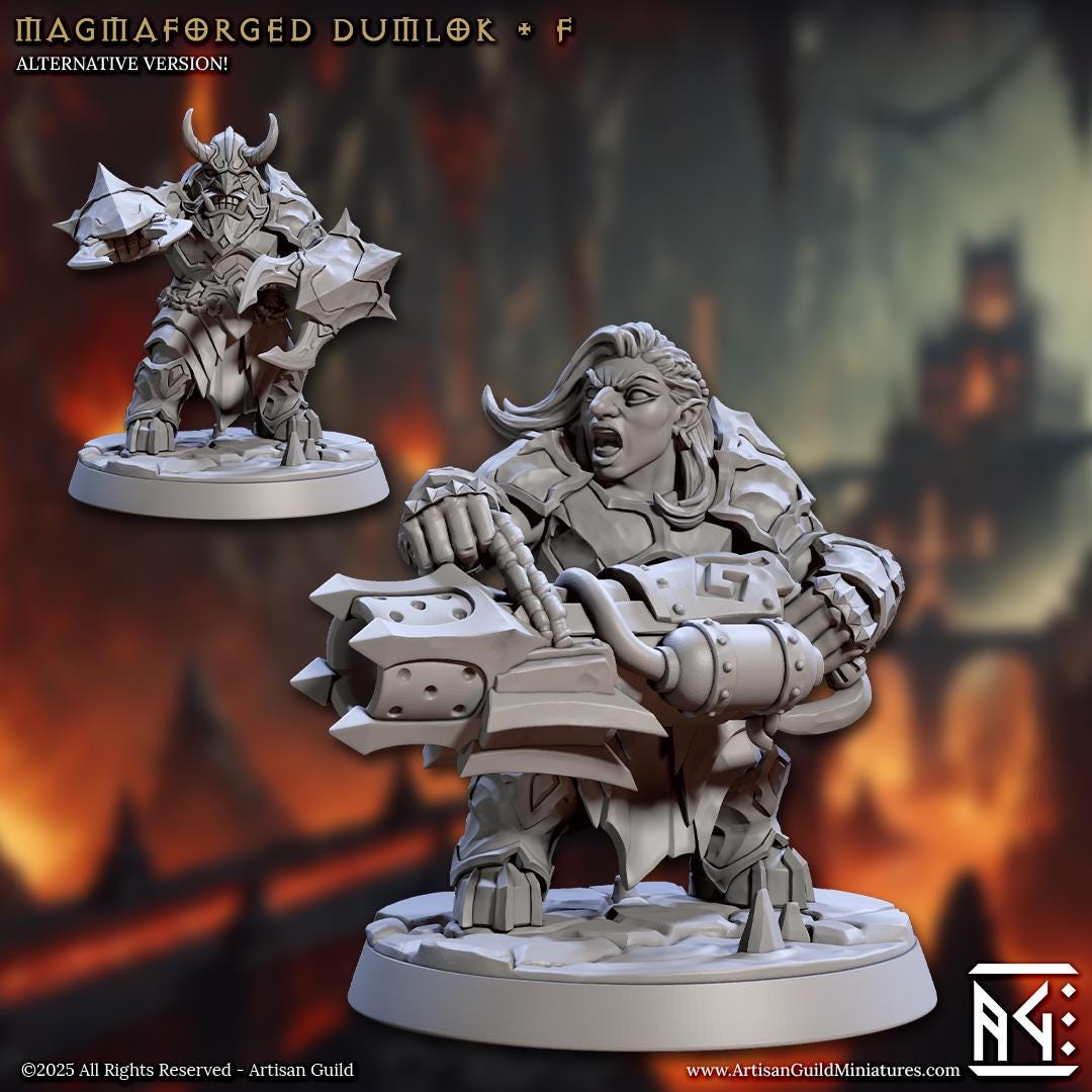 Dumlok - 3D Printed Miniature - Fantasy Miniature -Tabletop Miniature - Tabletop Miniature - D&D - Artisan Guild DnD