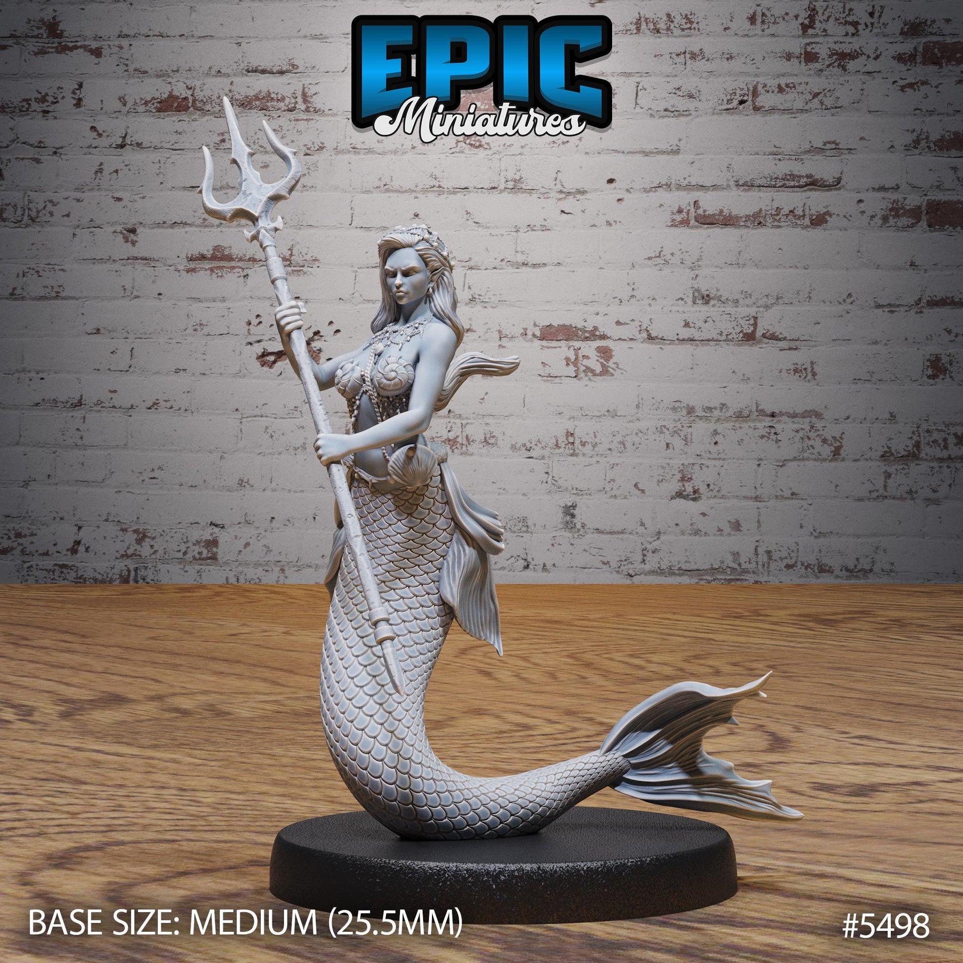 Marmaid - Resin Miniature - Tabletop miniature - Fantasy Miniature - 32mm - D&D - Sci-fi Miniature - Rescale