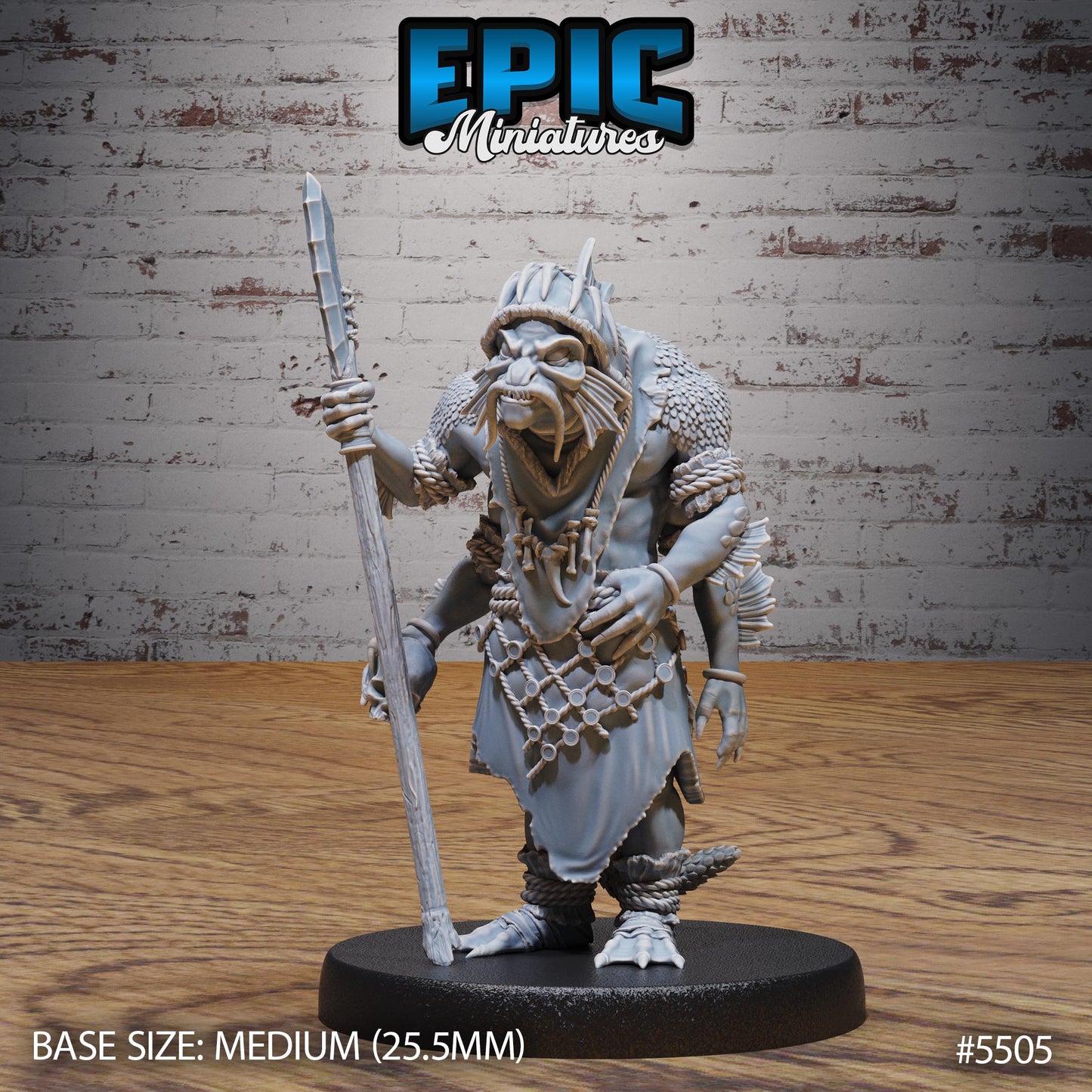 Fishfolk 2 -  Resin Miniature - Tabletop  miniature - Fantasy Miniature - 32mm - D&D -  Sci-fi Miniature - Rescale