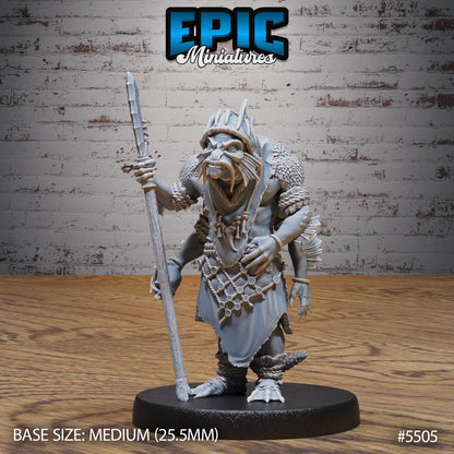 Fishfolk 2 -  Resin Miniature - Tabletop  miniature - Fantasy Miniature - 32mm - D&D -  Sci-fi Miniature - Rescale