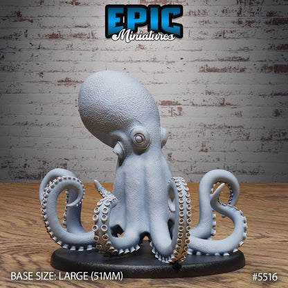 Octopus - Resin Miniature - Tabletop miniature - Fantasy Miniature - 32mm - D&D - Sci-fi Miniature - Rescale