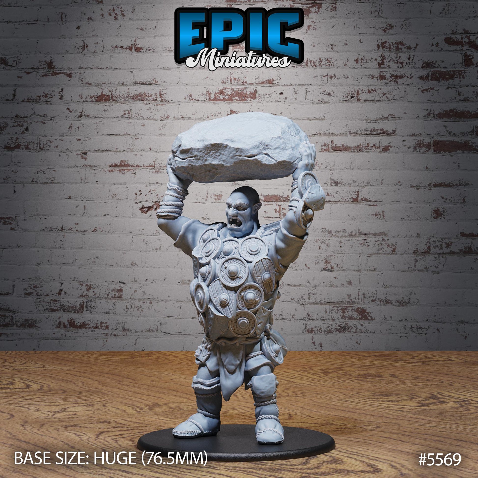 Shield Hill Giant - Resin Miniature - Tabletop miniature - Fantasy Miniature - 32mm - D&D - Sci-fi Miniature - Rescale