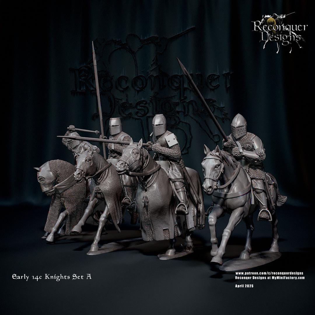 Early Knights - Resin Miniature - Tabletop miniature - Medieval Miniature - 28mm