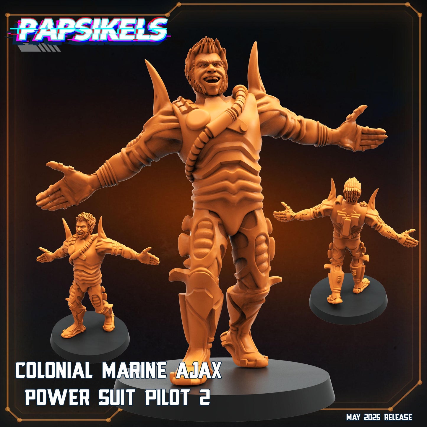 Colonial Marine ajax pilots -  Resin Miniature - Tabletop  miniature - Fantasy Miniature - 32mm - D&D -  Sci-fi Miniature- Papsikel