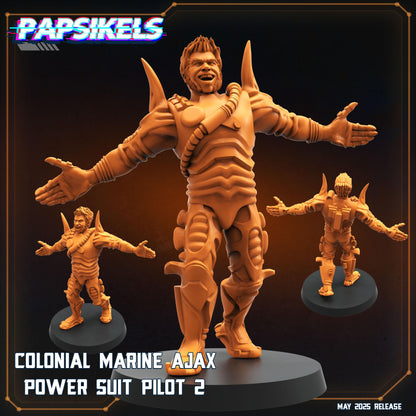 Colonial Marine ajax pilots -  Resin Miniature - Tabletop  miniature - Fantasy Miniature - 32mm - D&D -  Sci-fi Miniature- Papsikel
