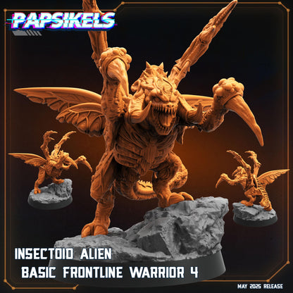 Insectoid alien frontline warrior -  Resin Miniature - Tabletop  miniature - Fantasy Miniature - 32mm - D&D -  Sci-fi Miniature- Papsikel