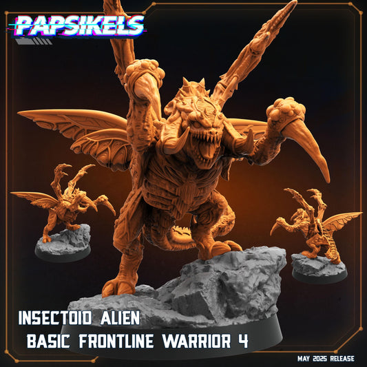 Insectoid alien frontline warrior - Resin Miniature - Tabletop miniature - Fantasy Miniature - 32mm - D&D - Sci-fi Miniature- Papsikel