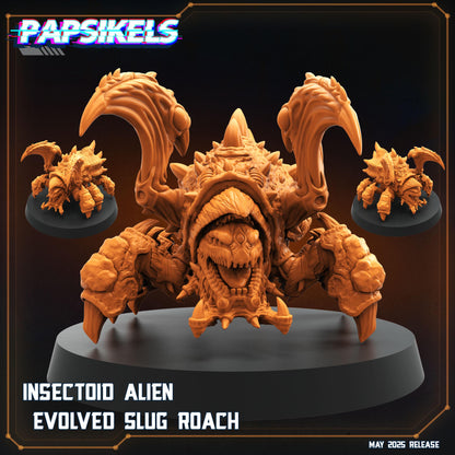 Insectoid alien evolved slug - Resin Miniature - Tabletop miniature - Fantasy Miniature - 32mm - D&D - Sci-fi Miniature- Papsikel