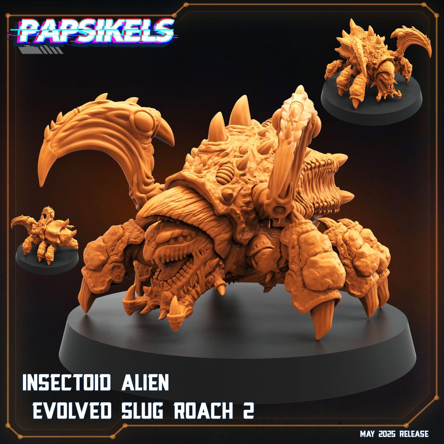 Insectoid alien evolved slug - Resin Miniature - Tabletop miniature - Fantasy Miniature - 32mm - D&D - Sci-fi Miniature- Papsikel