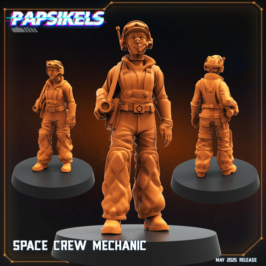 Space Crew -  Resin Miniature - Tabletop  miniature - Fantasy Miniature - 32mm - D&D -  Sci-fi Miniature- Papsikel