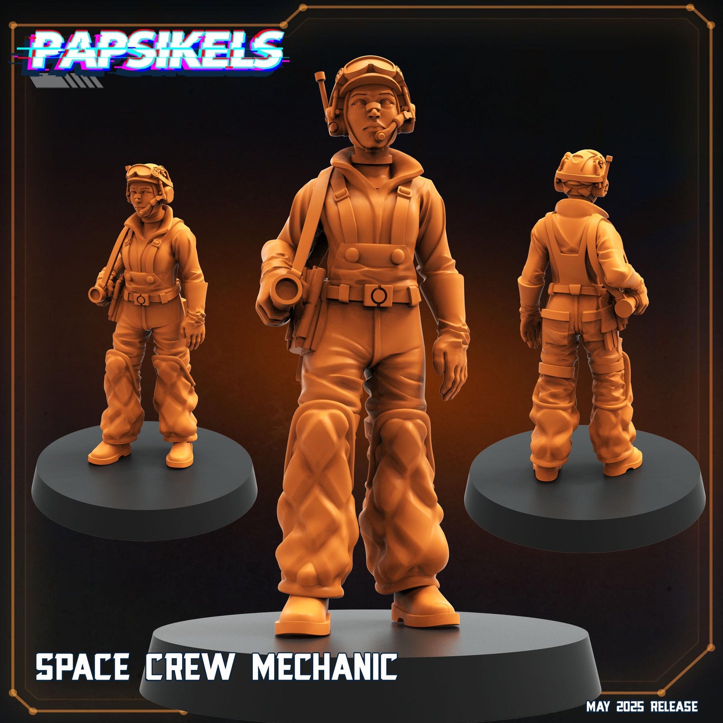 Space Crew - Resin Miniature - Tabletop miniature - Fantasy Miniature - 32mm - D&D - Sci-fi Miniature- Papsikel