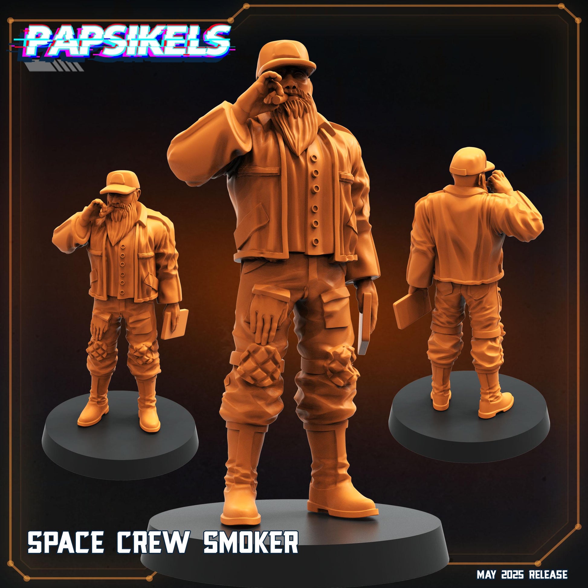 Space Crew - Resin Miniature - Tabletop miniature - Fantasy Miniature - 32mm - D&D - Sci-fi Miniature- Papsikel