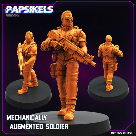 Augmented Soldiers -  Resin Miniature - Tabletop  miniature - Fantasy Miniature - 32mm - D&D -  Sci-fi Miniature- Papsikel