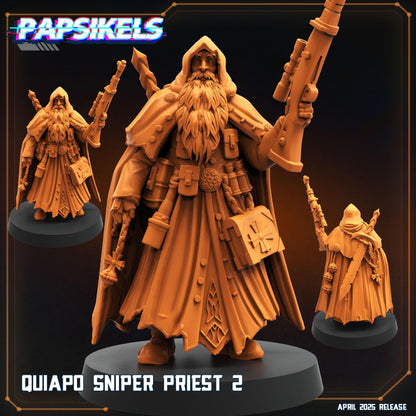 Sniper Priest -  Resin Miniature - Tabletop  miniature - Fantasy Miniature - 32mm - D&D -  Sci-fi Miniature- Papsikel