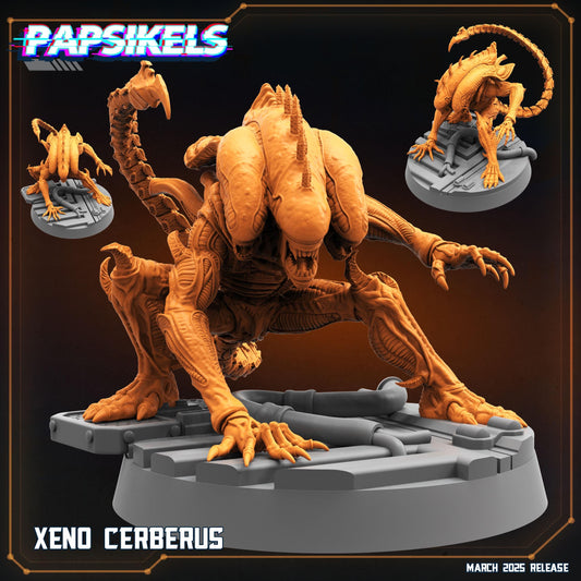 Xeno Cerberus - Resin Miniature - Tabletop miniature - Fantasy Miniature - 32mm - D&D - Sci-fi Miniature- Papsikel