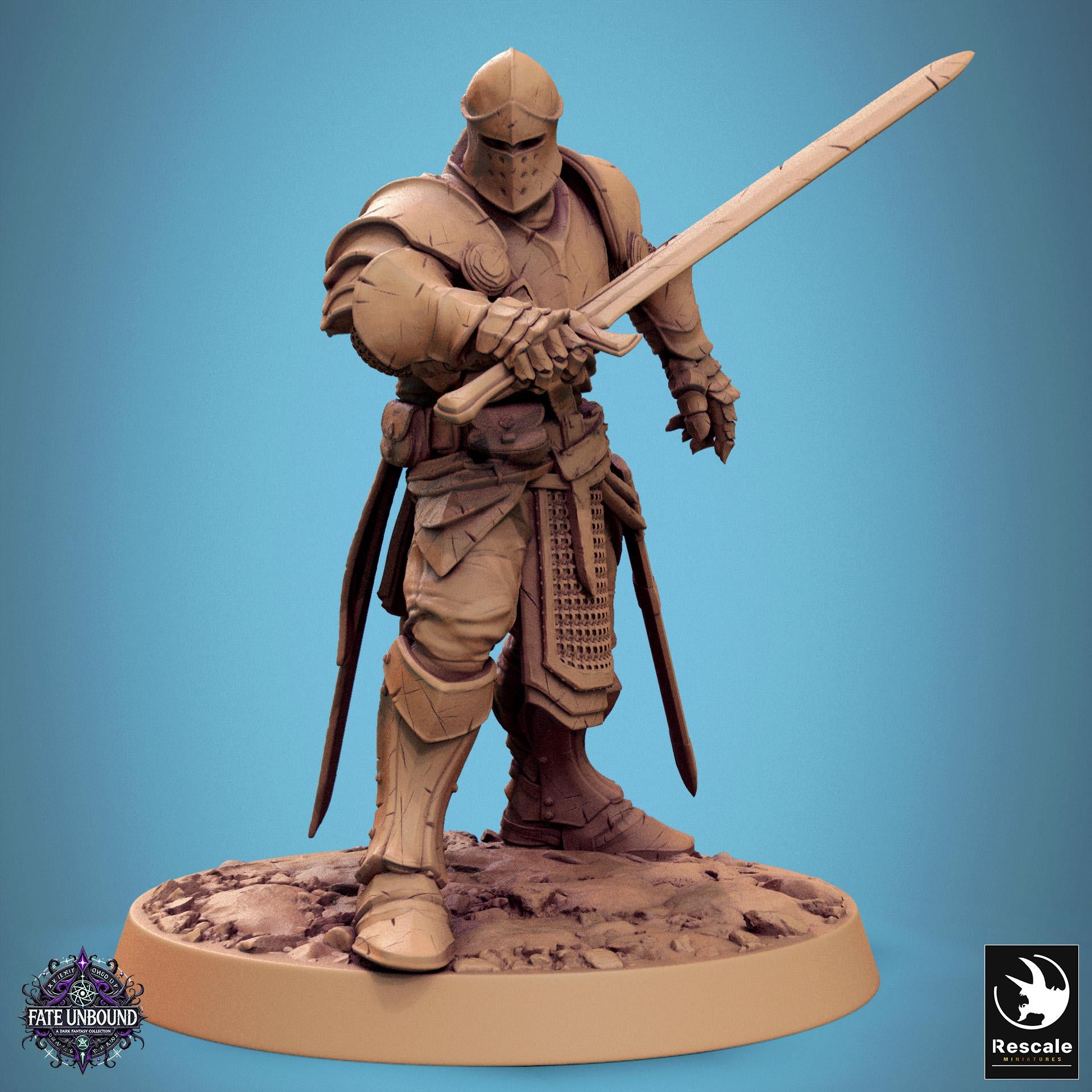 Knights of Valour - Hollowed - Resin Miniature - Tabletop miniature - Fantasy Miniature - 32mm - D&D - Sci-fi Miniature - Rescale DnD