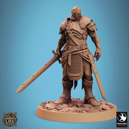 Knights of Valour 2  - Hollowed -  Resin Miniature - Tabletop  miniature - Fantasy Miniature - 32mm - D&D -  Sci-fi Miniature - Rescale DnD