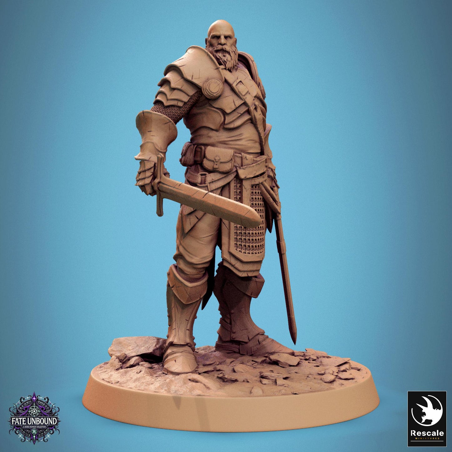 Knights of Valour 2  - Hollowed -  Resin Miniature - Tabletop  miniature - Fantasy Miniature - 32mm - D&D -  Sci-fi Miniature - Rescale DnD